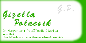 gizella polacsik business card